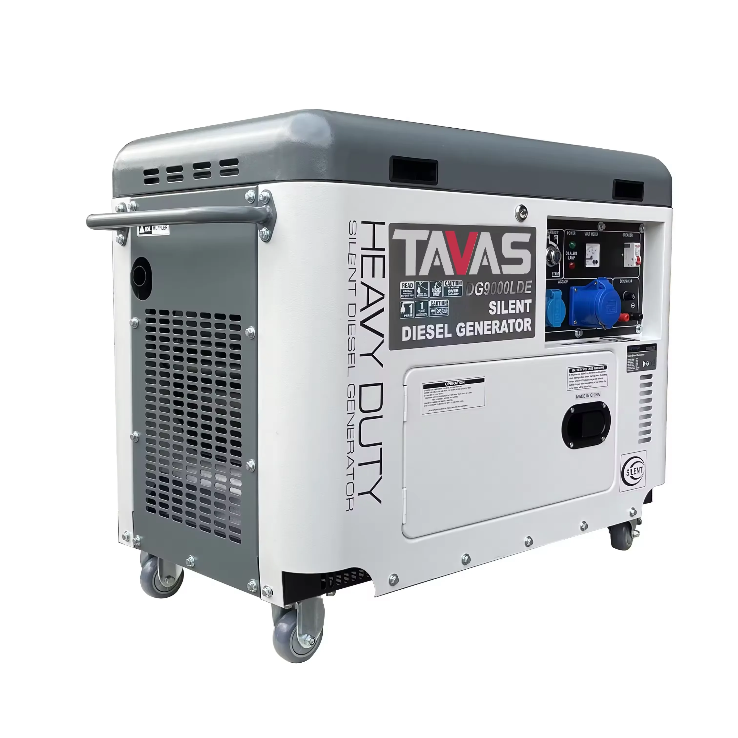 ChangZhou TAVAS  3kw DG3500SE Flip-up cover Sponge sound insulation diesel generator