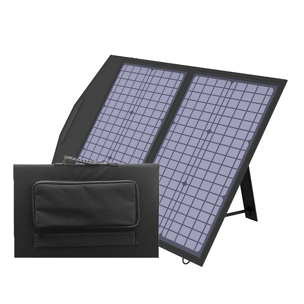 Monocrystalline Silicon 100W Foldable Solar Panel System Portable Flexible Charge Kit for Home Generator Station