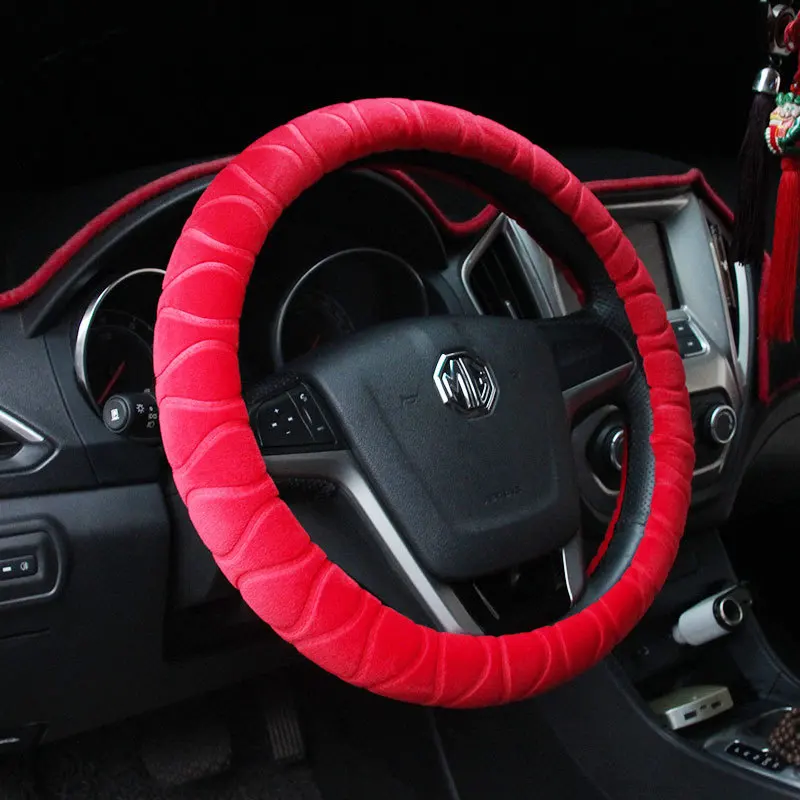 Silicone Fur Plush Car Steering Wheel Cover Universal Steering Wheel Cover With Different Colors