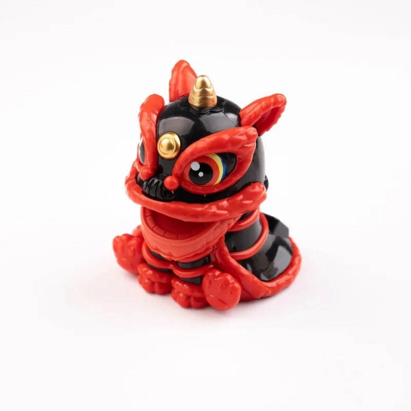 Chinese Traditional Lion Dance Miniature, Solar Waving Dancing Lion Statues for Home Restaurants Decorations&New Year Gifts