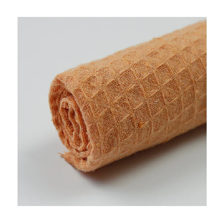 Customized Colors Waffle Fabric Different Width available Soft Classic Pattern Material