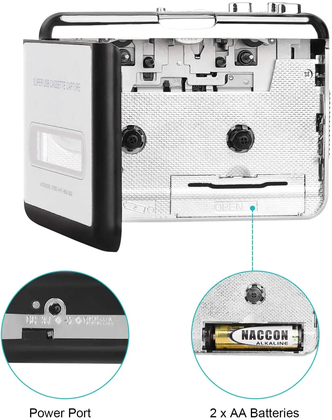 Новейший профессиональный аудио кассетный плеер магнитофон Walkman USB Кассетный в MP3