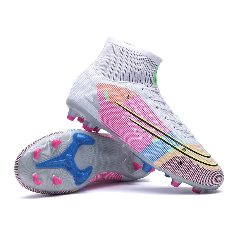  Профессиональная спортивная футбольная обувь с длинными шипами Superfly 14 высокие уличные тренировочные футбольные бутсы FG