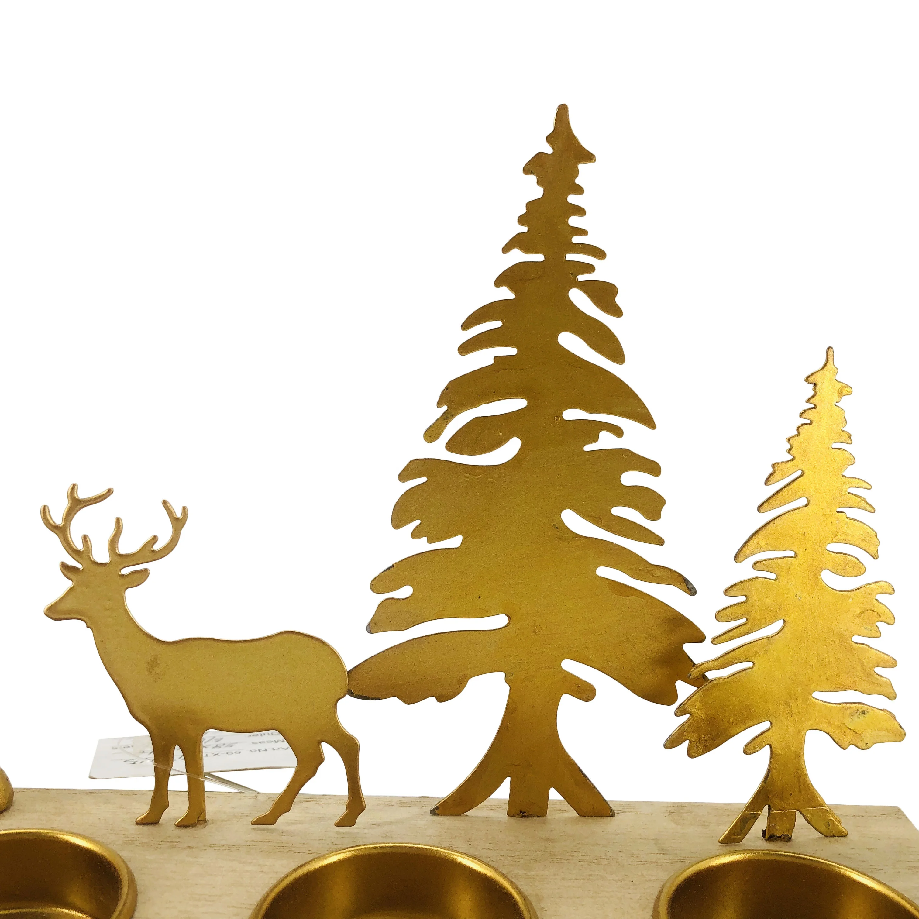 Wholesale Christmas Table Decorative Handmade Gold Wedding Candle Holder Luxury Metal Candlestick