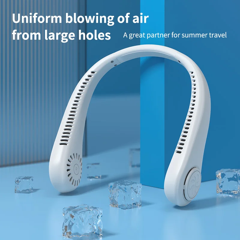 Best Seller 800mah Wearable Leafless Fan Rechargeable Battery Powered Bladeless Cooling Usb Mini Portable Neck Fan
