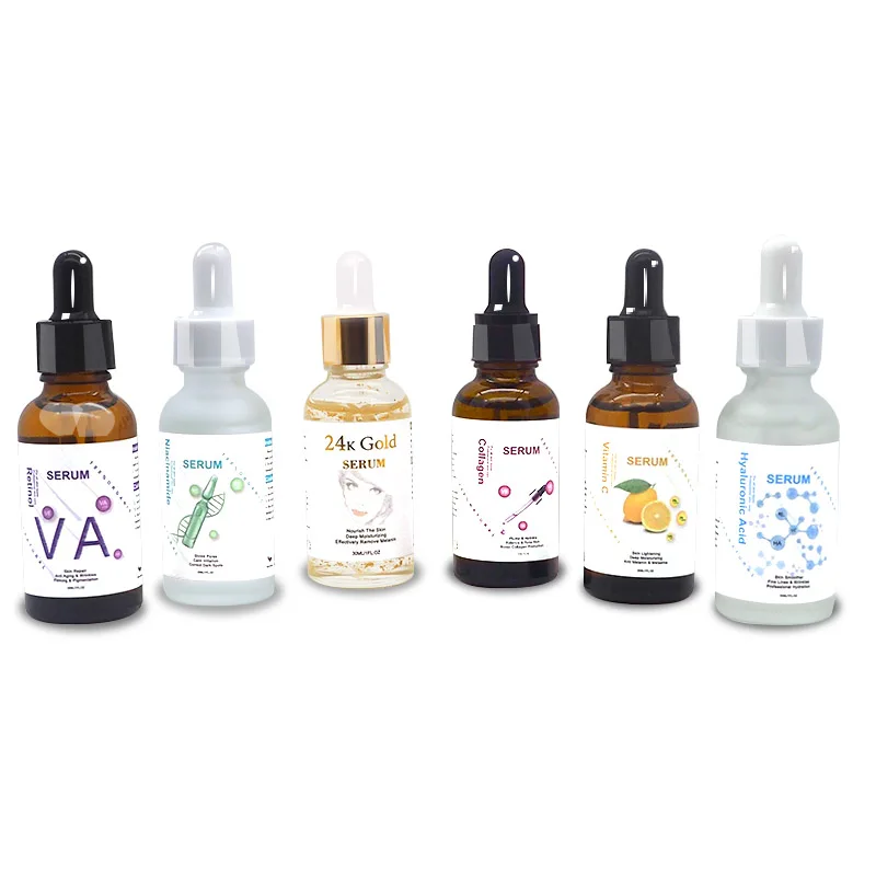 AiXin 30ml Organic Niacinamide Collagen 24K Gold Retinol Whiten Facial Serum Face Vitamin C Serum Facial Skin Care Serum (new)