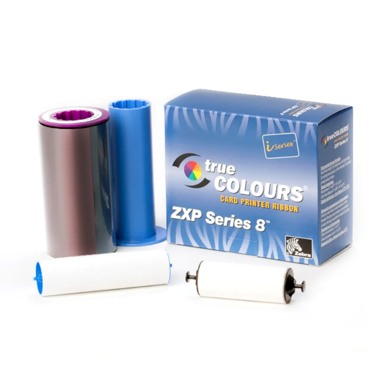 800012-445 YMCK Color Ribbon & 800012-601 Ribbon Transfer Film For Zebra ZXP Series 8 ZXP8 Printer