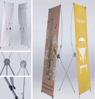 X Banner Stand Customized X Stand Display Banner  tripod banner Aluminum   CMYK Digital Printing