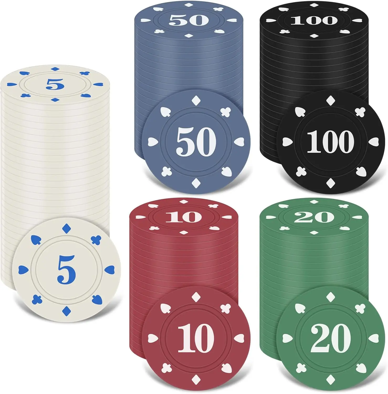 High Quality Custom Cheap Blanks Ceramic Clay Poker Chips Set Factory round ABS Casino Poker Chips with Custom Logo