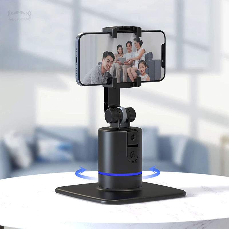 Держатель стабилизатора для селфи с поворотом на 360 градусов автоматическим отслеживанием