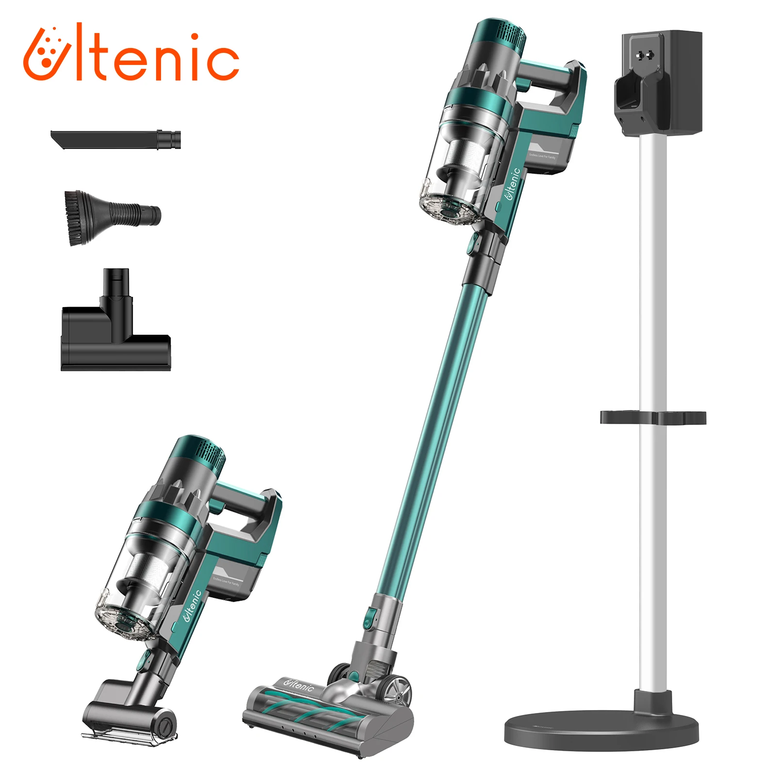Ultenic U11 Cordless Vacuum Cleaner, 4 in 1 Stick Vacuum with Self-Stand Station 260W 25Kpa Strong Suction, up to 55Mins Running