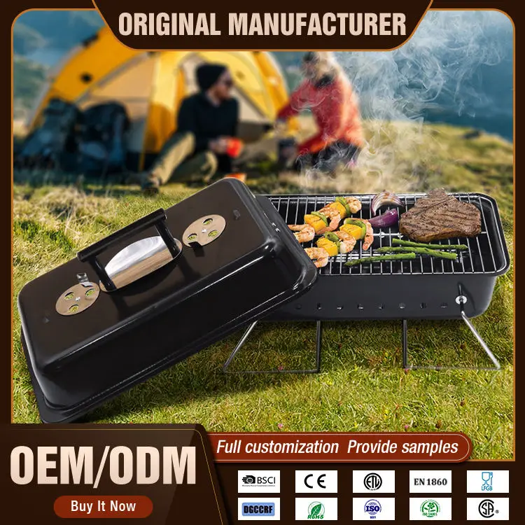 Custom Indoor Barbecue Table Top Small Barbeque Grill Portable Tabletop Outdoor Camping Mini Bbq Charcoal Grill