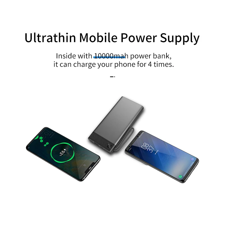 2020 Hot Product Type C USB PD Fast Charge Powerbank Portable Metal10000mAh Metal Power Bank With Aluminium Alloy