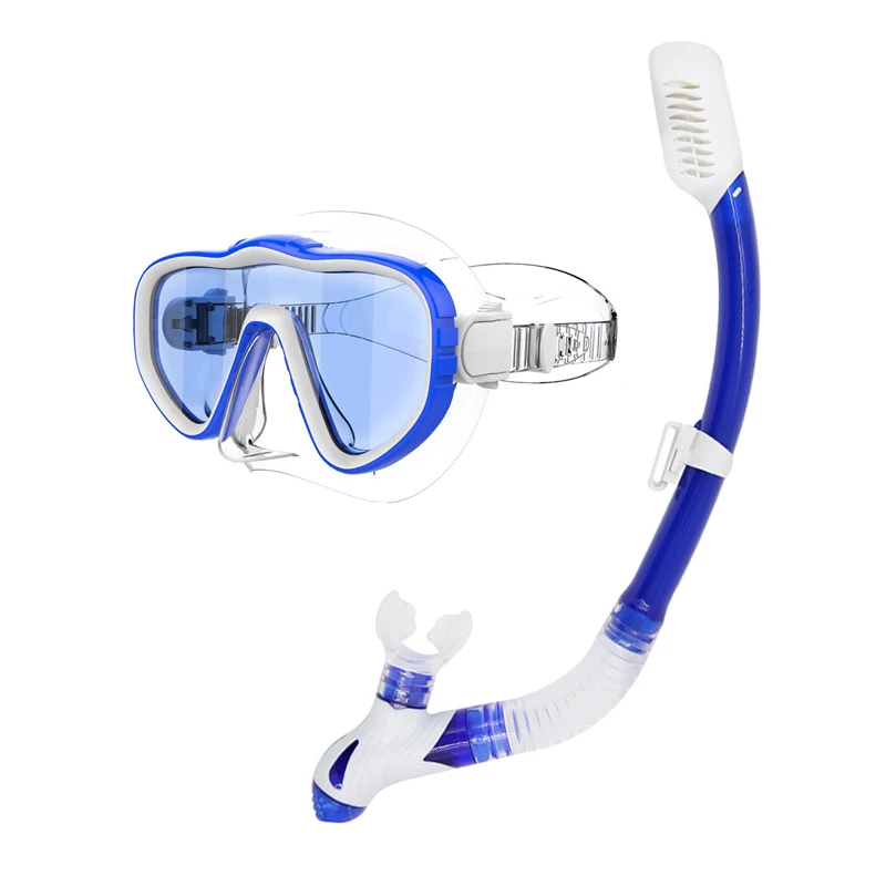 2021 New Adult Snorkeling Diving Goggles Set Silicone Anti Fog Large Lens Glasses Swimming