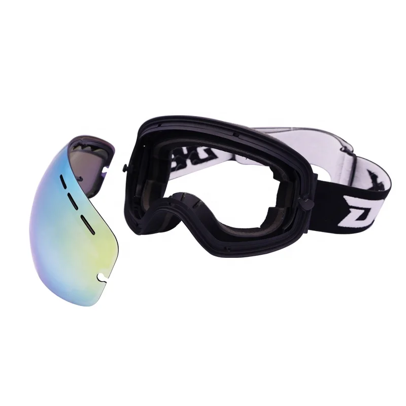 OEM heated ski goggles anti fog lens glass ski face shield custom snow snowboard goggles
