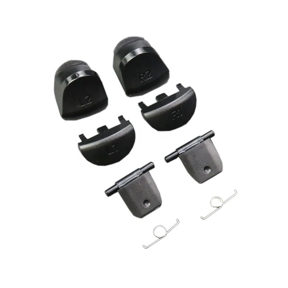 Black Replace Buttons R1 L1 R2 L2 Triggers Button with 2 Spring For PS4 Pro Slim Controller Game Accessaries