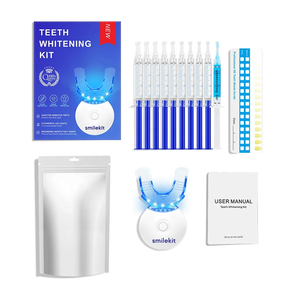 Private Logo Whitening Teeth Kit Home Teeth Whitening Strips 32/16 Leds Light Custom Teeth Whitening Kit