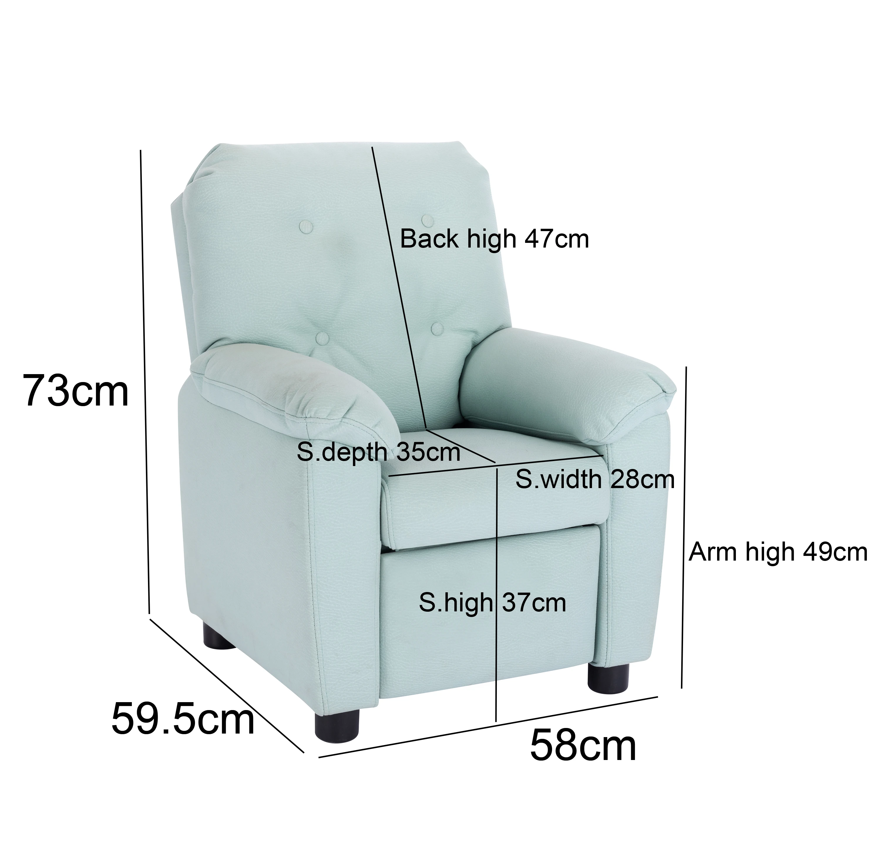 Modern Reclining Home Cinema Electric Small Kids Children Recliner Sofa LIVE Room Imported Leather Carton Box Massage Wood 8001
