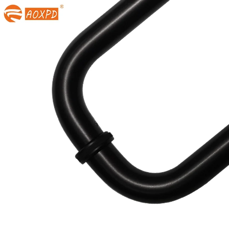 High Quality Sus 304 Tempered Black Matte Glass Shower Door Handle Commercial Glass Door Handles
