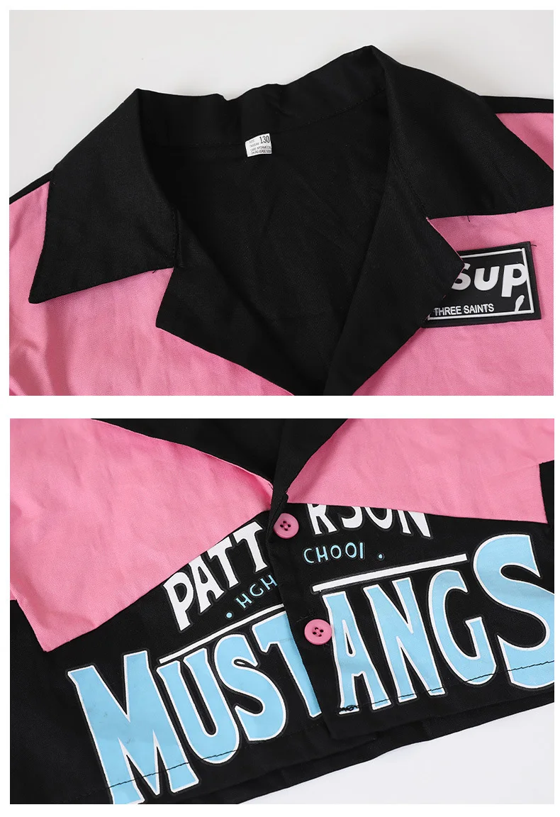 Customized Two-Piece Performance Wear for Teen Girls Fashion Tops and Skirts Kids Hip Hop and Jazz Dance Set