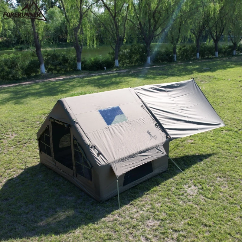 Forerunner  Waterproof Oxford Hiking Air Tube Family Camping Tent Large Camp Base air pole tent