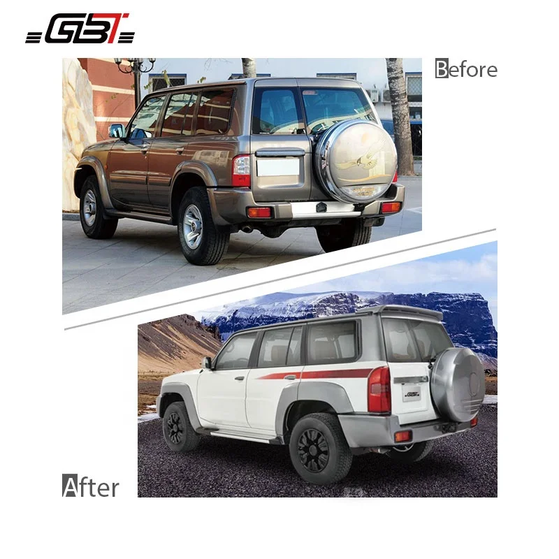 GBT body kit with front&rear bumper and grilles head light years 2008-2012 for Nissan Patrol V-tech Model