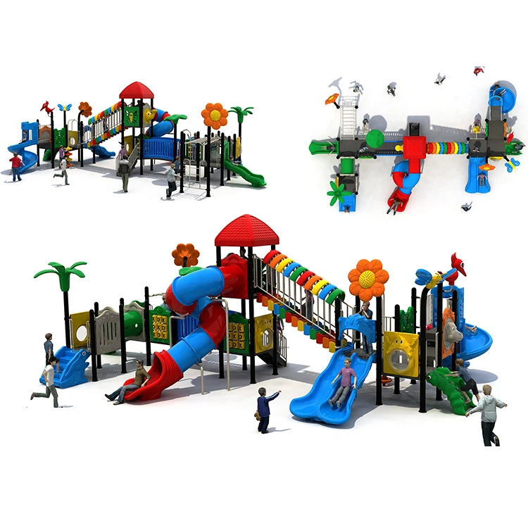 outdoor playground fitness equipment kids games park ride swing tube transparent plastic slide