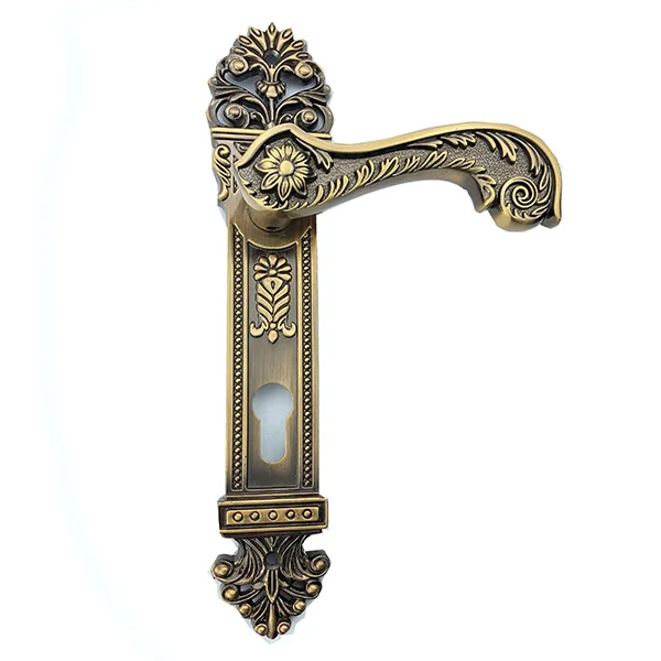 Factory Low Price Aluminium and Iron Brown bronze finish Mortise Lock, Security Door Lock Hardware Handle Set, Interior Lock