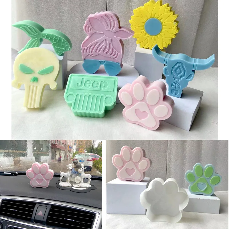 SA1013 Home Decoration DIY Resin Crafts Casting Epoxy Resin Candles Molds Luxury Brand Logo Aromatherapy Silicone Candle Mold