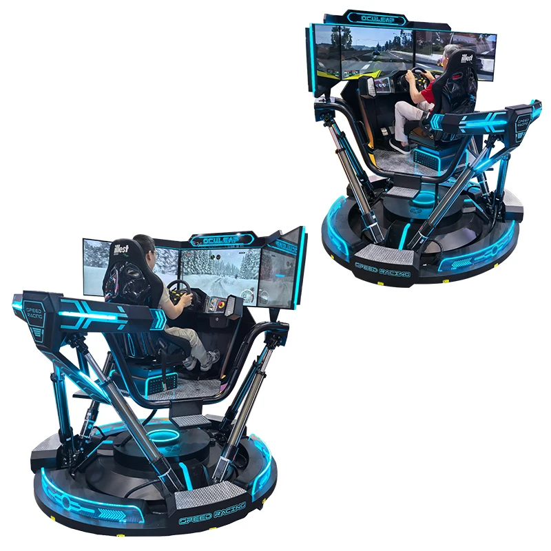 Oculeap VR Racing Simulator 2025 New VR Arcade Games 6 DOF Speed Racing Car With 3 Screen Driving Simulator VR Game Machine