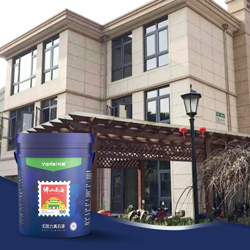 Wanlei Most Popular Coarse Stone Texture Finish Spray Paint Natural Stone Sand Wall Paint