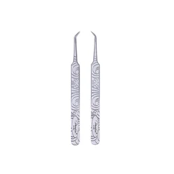 DancingSwan  Private Label Russian Stainless Steel Volume Eyelash Extension Tweezers