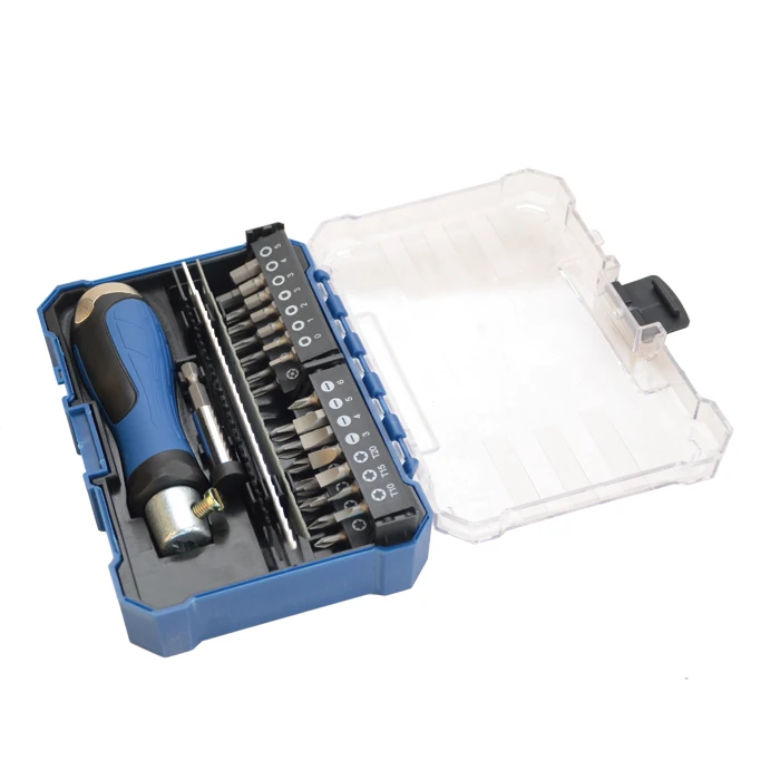 Professional Electronics Repair Tool Set 33PCS Precision Ratchet Screwdriver Bits Set with Handle