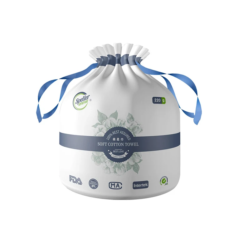 High Quality Promotional Facial Face Cloth Cotton Towel Coin Water Disposable Cotton TowelDisposable Promotional Facial Tissue R