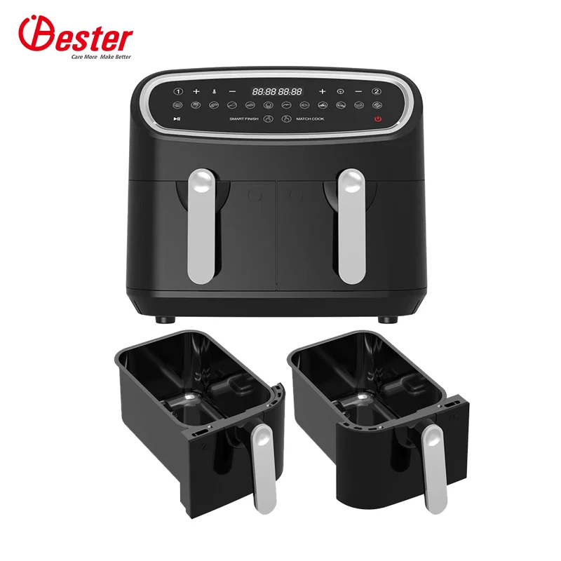 2-basket electric air fryer double tank electric fryer 9L kitchen appliances toaster electric air fryer
