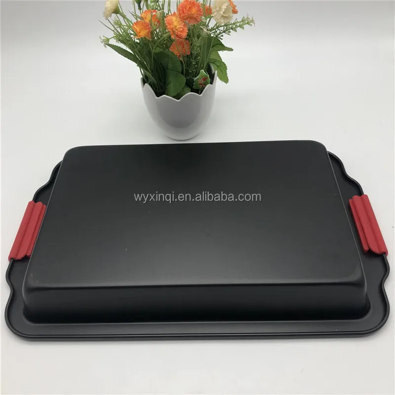 Nonstick Cookie Sheet Pan Carbon Steel Marble coating with silicone handle  Baking Pan