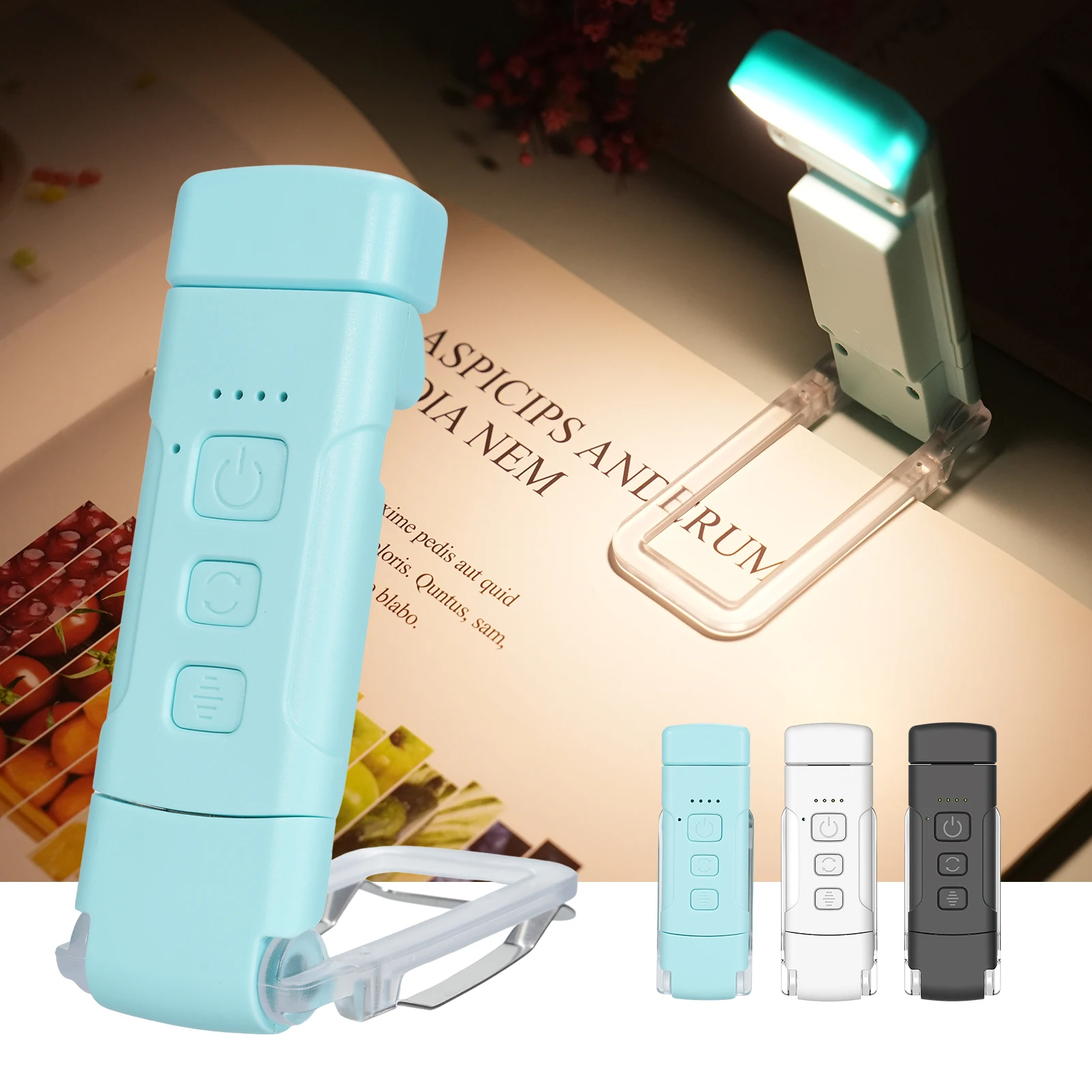 Mini Portable Reading In Bed Rechargeable Usb Foldable Clip On Book Lights Reading Lamp Book Lighting Lamp