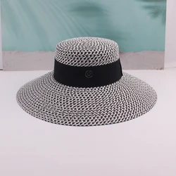 Custom Logo Summer Top Hats with Large Wide Brim Wholesale New Design Floppy Beach Straw Sun Hat Fashion Strohhut Sunhat