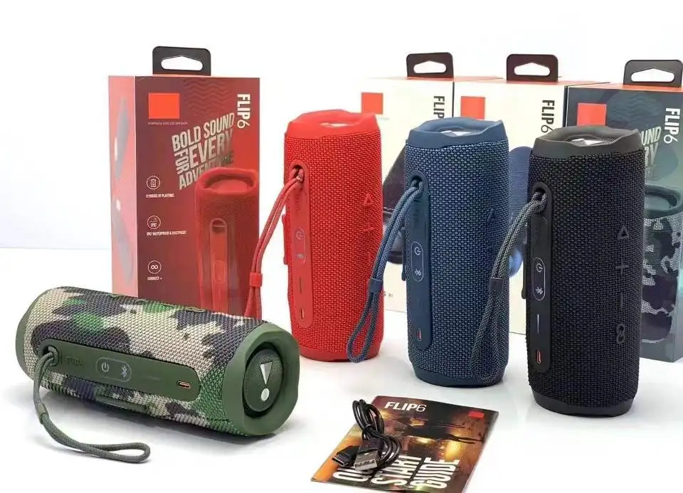 2023 Top sell Flip6 latest kaleidoscope portable speaker Flip6 mini waterproof wireless BT bass outdoor speaker