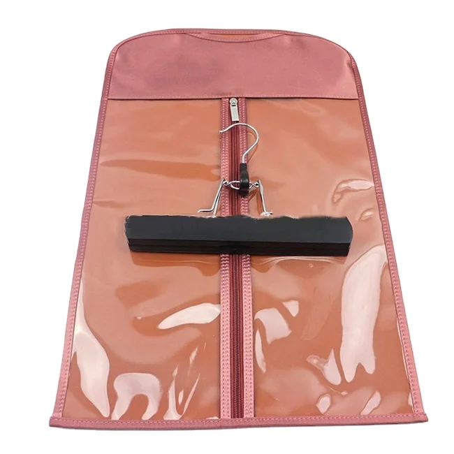 OEM  Manufacturer custom LOGO Printing clear PVC zipper garment bag satin garment bag luxury garment bags