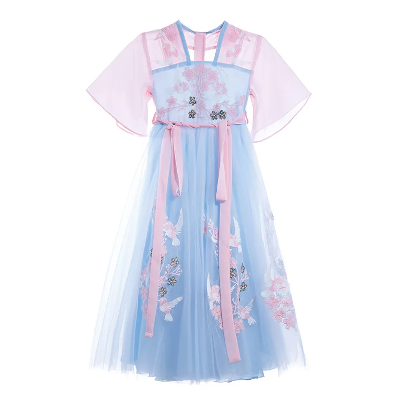 Для девочек Hanfu Tradicional Kleid малыш Anak Vestido платье в традиционном китайском стиле костюм феи для девочки ханьфу