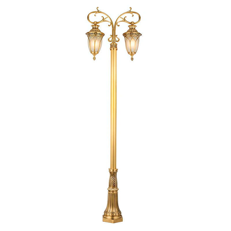 DAWNl manufacture outdoor decorative antique cast aluminum street lamp post led garden pole light