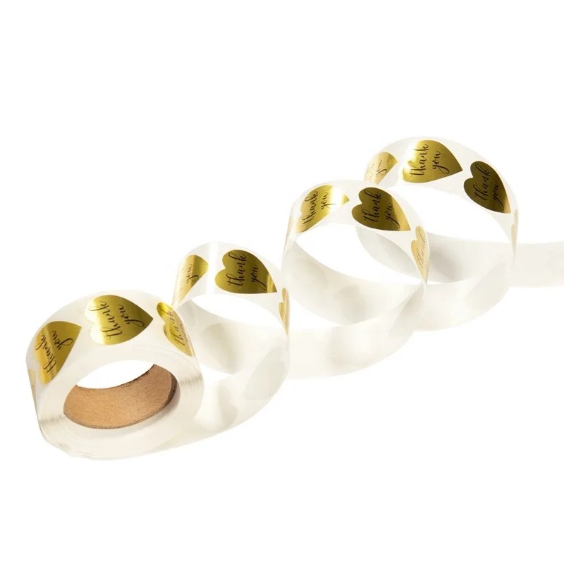 Roll Gold Foil printing paper Label Stickers for Gift Bag Decorations