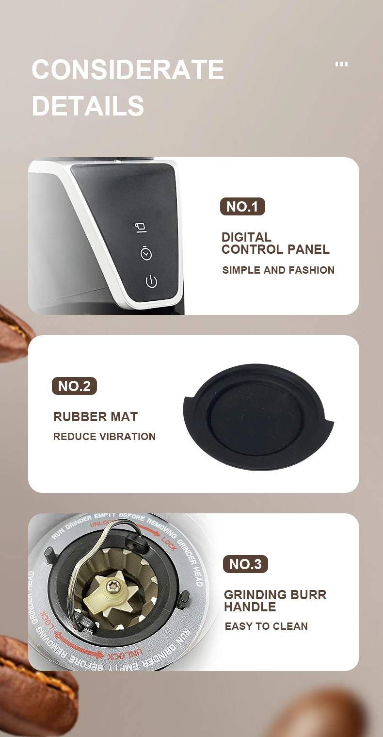 2023 Wholesale Factory High Quality Electric Professional For Home Coffee Grinders