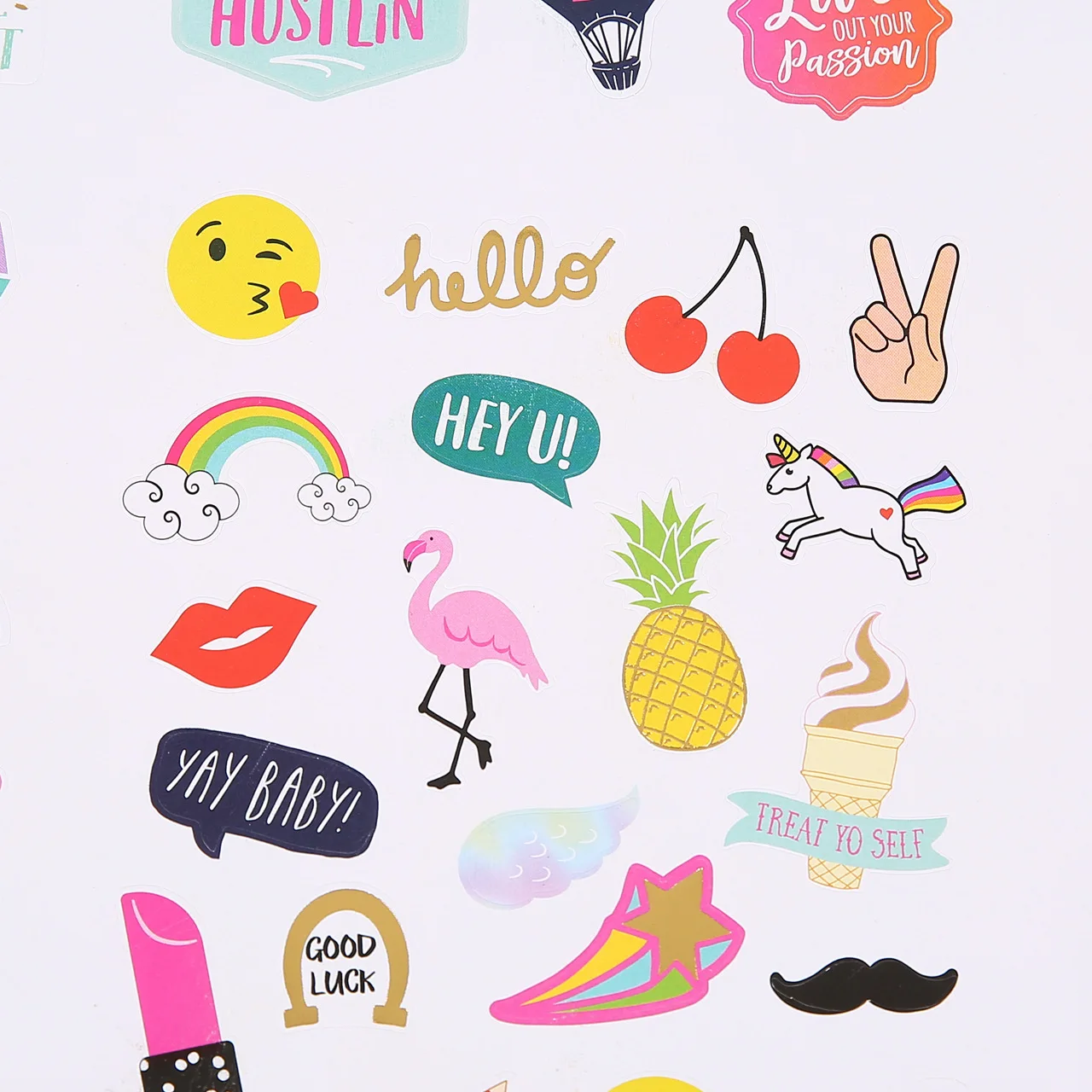 Custom scrapbook kiss cut waterproof cute vinyl planner sticker,ins style decoration adhesive stickers sheet printing for kids
