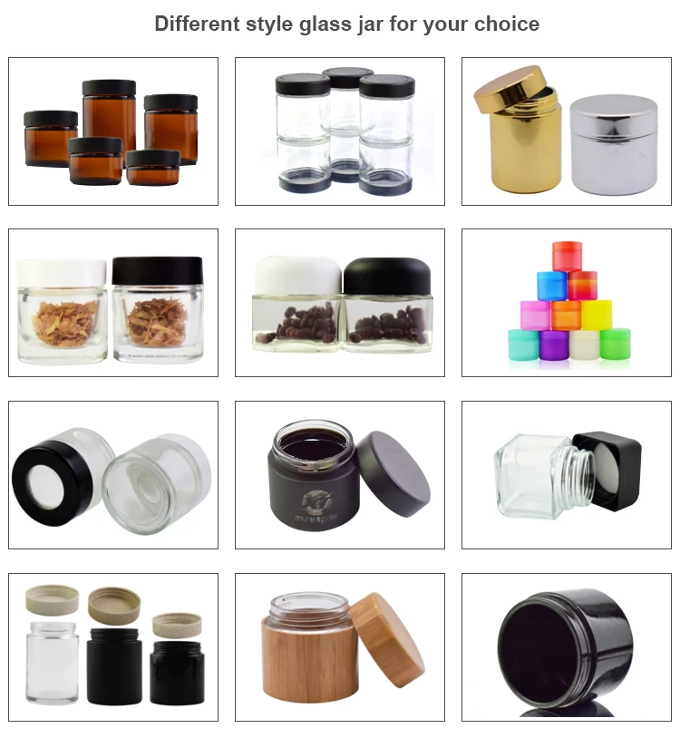 6ml Round No-neck Storage Jar Glass Concentrate Container with Silicone Lids