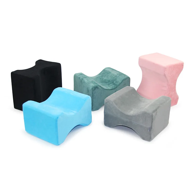 2019 New Style  Orthopedic Sleep Memory Foam Knee Pillow Wedge Contour Leg Pillow For Side Sleepers Pillow For Sciatica Relief