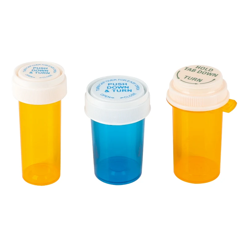 UKETA Rolled Squeeze Pop Top Tube Child Resistant Snap Cap Pill Bottle Case Cheap Food Grade Plastic Tubes Different Sizes