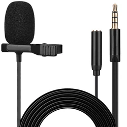 Lavalier Microphone 3.5mm headphone splitter with mic For iphone Samsung Huawei Xiaomi earplugs with mic