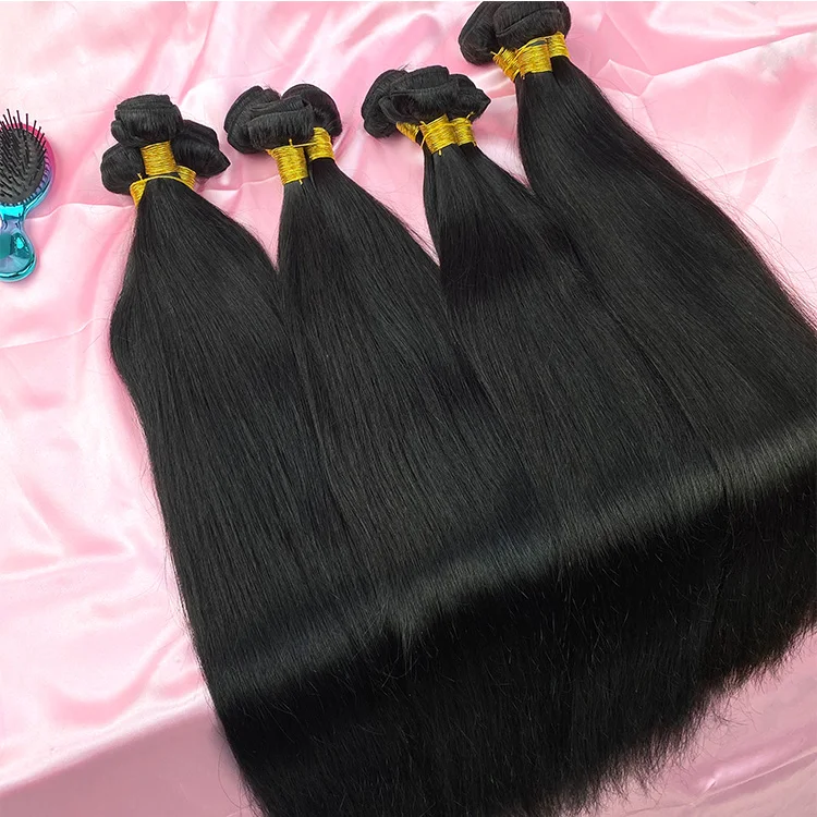 Wholesale 8A Grade Super Double Weft Peruvian Human Hair Bundles Extensions Virgin Straight Hair